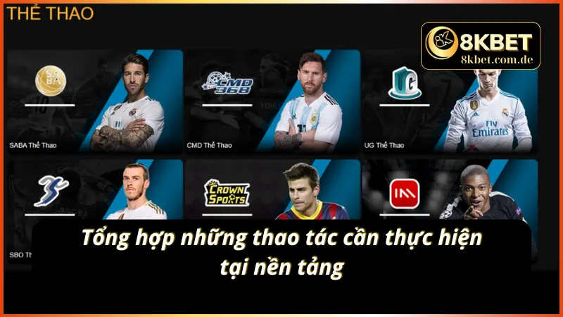 Tổng hợp những thao tác người chơi cần thực hiện 