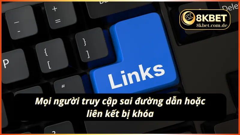 Hội viên nhấn vào đường dẫn không chính xác